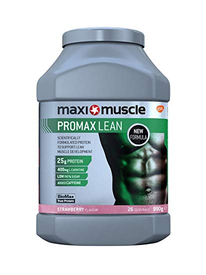 Maximuscle Promax Lean Protein Powder Formulated to Build Lean Muscle, Strawberry, 990 g