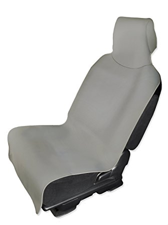 Neoprene Car Seat Protector - Waterproof Seat Cover Protects Your Upholstery From Dirt, Sweat, Stain, Grease, Spill - Best for Athletes , Yoga , Workouts , Child Car Seat , Beach & Pets (Gray)