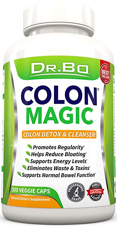 Dr. Bo Colon Cleanse Detox Formula - Natural Bowel Cleanser Pills for Intestinal Bloating and Fast Digestive Cleansing - Constipation Relief Supplement to Detoxify - Herbal Weight Loss for Women Men