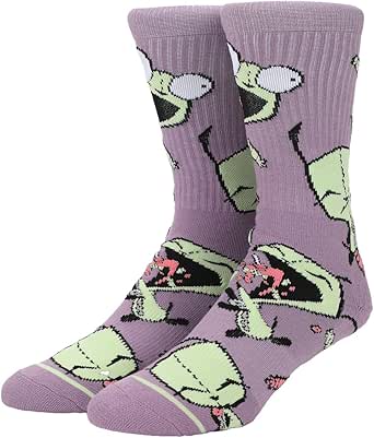 Bioworld Invader Zim Gir Men's Athletic Crew Socks