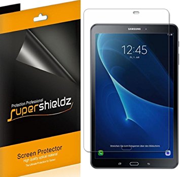 Samsung Galaxy Tab A 10.1 Screen Protector, [3-Pack] Supershieldz Anti-Bubble High Definition Clear Shield   Lifetime Replacements Warranty- Retail Packaging