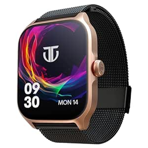 Titan Zeal Premium Fashion Smartwatch|1.85" AMOLED Display with AOD|390 * 450 Pixel Resolution|Functional Crown|SingleSync BT Calling|Advanced Chipset|100  Sports Modes & Watchfaces IP68 (Mesh Strap)