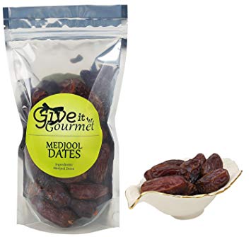 Medjool Dates by Give It Gourmet (16 Ounces) in Resealable Bag - Natural Healthy Snacks with High Potassium Count - Freshly Picked for Best Taste and Quality