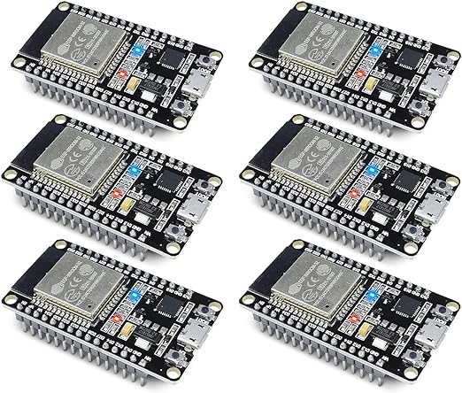 6-Pack ESP-WROOM-32 Development Board,Aideepen 30PIN ESP32S ESP-WROOM-32 Board 2.4GHz Dual-Core Compatible with Arduin, Nodemcu,and MicroPython