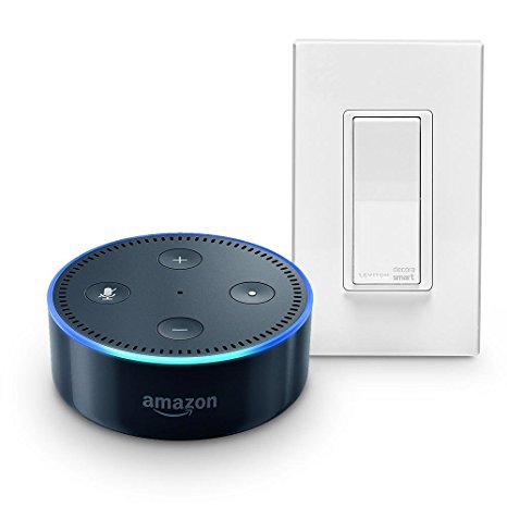 Echo Dot (2nd Generation) - Black   Leviton Decora Smart Wi-Fi Switch