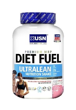 USN Diet Fuel Ultralean Weight Control Meal Replacement Shake Powder, Strawberry - 2 kg