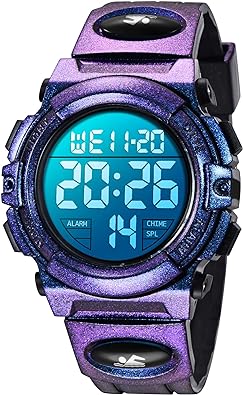 Kids Watch,Boys Watch for 3-15 Year Old Boys,Digital Sport Outdoor Multifunctional Chronograph LED 50 M Waterproof Alarm Calendar Analog Watch for Children with Silicone Band,Kids Gift