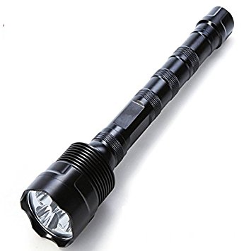 ECBUY Super Bright 3800 Lumens 3 x CREE XM-L T6 LED Flashlight Torch 5-Mode Rugged Aluminum Construction Flashlight Torch For Hiking Camping Emergency with 3 x 18650 battery (not included)
