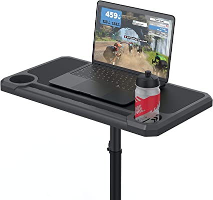 KOM Cycling Media Display - Indoor Cycling Desk for a Bicycle Trainer - Bike Desk Creates a Rad Indoor Cycling Pain Cave - The Bicycle Trainer Desk is Perfect for displaying Zwift, TR, and Wahoo SUF!