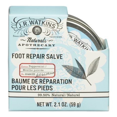 JR Watkins Natural Foot Repair Salve Peppermint 21 Ounce