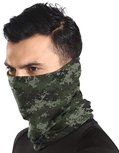 Neck Gaiter Face Mask, Cover & Shield - UV Fishing Bandana Scarf Covering for Dust & Sun Protection for Running & Hiking