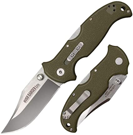 Cold Steel Bush Ranger Lite Folding Knife, Green, 3.5"