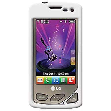 Amzer Polished Snap-On Crystal Hard Case for LG Chocolate Touch VX8575 - White