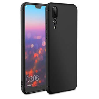 EasyAcc Case for Huawei P20 Pro, Black TPU Phone Case Matte Finish Slim Profile Phone Cover Compatible with Huawei P20 Pro