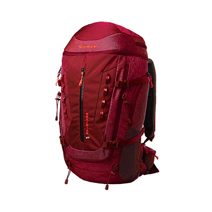 PURELANd Internal Frame Backpack Backpacking Packs with Rain Cover 50L - Red