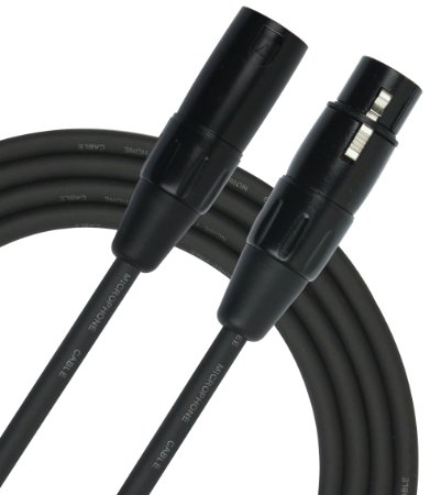 Kirlin Cable MPC-270-25/BK - 25 feet - XLR Male to XLR Female Microphone Cable Black PVC Jacket