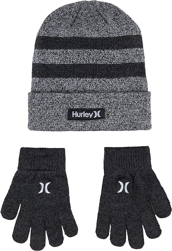 Hurley Boys' One and Only Beanie and Glove Set