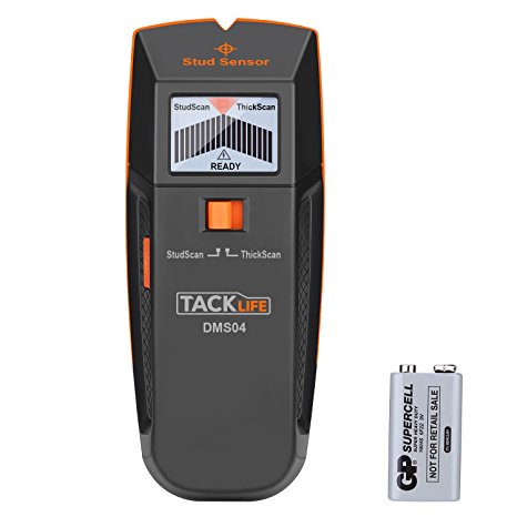 Tacklife DMS04 Stud Sensor with Large LCD Display LED Indicator Multi-Wall Detector For Metal, AC Wire, Wood Finder with Dangerous Indication