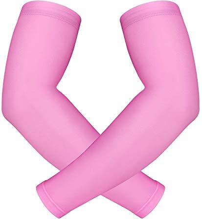 HDE Arm Compression Sleeves for Kids Basketball Shooting Sleeve - Youth Sports Football Baseball Softball (Pair)