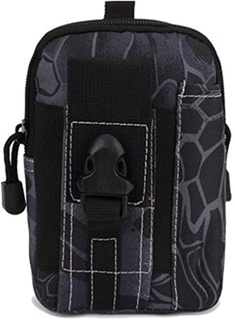 Houdor Tactical Waist Belt Bag Tactical Holster Wallet Pouch Phone Case Gadget Pocket Smart Phone Bags for 6.5" Phone, iPhone Xs Max/XR/Xs/X, Samsung Galaxy S10e/S10/S10 Plus/Note 9 (Black Ochre)