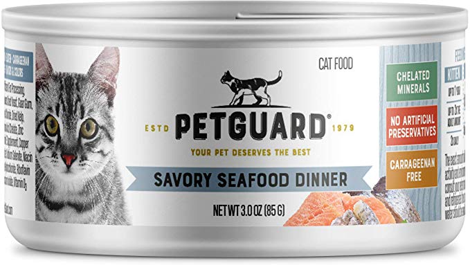 PetGuard Savory Seafood Dinner Wet Cat Food, 3-oz, case of 24