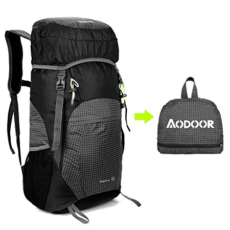 Aodoor Foldable Backpack, 35L Ultra Lightweight Waterproof Backpack, Can Folds Up into Carry Pouch, Perfect for Travel and Hiking Climbing Camping Outdoor Sports, A variety of colors to choose from