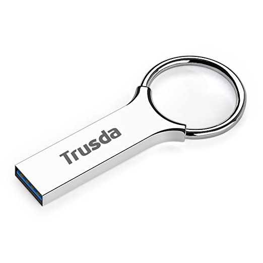 USB 3.0 64GB Full Metallic Flash Drive,Trusda U86 Memory Storage Keychain Style