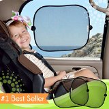Easy Stick Window Sun Shade 2 PACK Bonus EXTRA SUCTION CUPS INCLUDED The Car shade provides an SPF 30 Easy to stick and remove sunshade for car window calming Kids and Pets