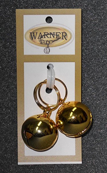 Warner Small Gold Colored Steel Pet Bells for Dog / Cat Collar