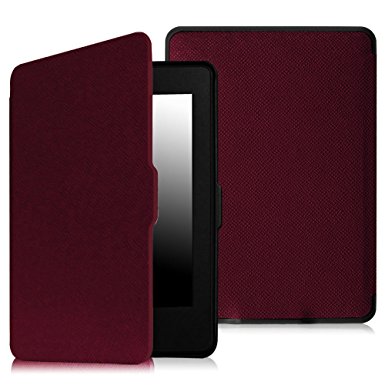 Fintie Kindle Paperwhite SmartShell Case - The Thinnest and Lightest Leather Cover for All-New Amazon Kindle Paperwhite (Fits All versions: 2012, 2013, 2014 and 2015 All-New 300 PPI Versions with 6" Display and Built-in Light), Purple