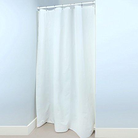 54" x 78" Mildew Resistant Heavyweight PEVA Stall Shower Liner with Microban in White