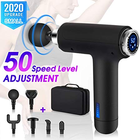 Super Small Massage Gun Portable Deep Tissue Massager for Percussion Muscle Massager for Pain Relief Handheld Electric Body Massager Heated Muscle(New Upgrade)