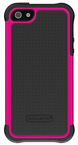 Ballistic SG0926-M365 Screen Guard Casefor iPhone 5 - 1 Pack - Retail Packaging - Black/Hot Pink