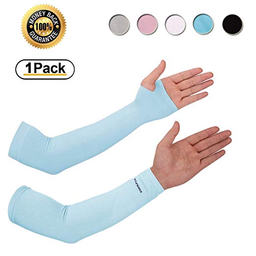 Achiou Arm Sun Sleeves UV Protection Cooling for Men Women Sunblock Cooler Protective Outdoor Sports Running Golf Cycling Basketball Driving Fishing