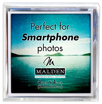 Malden International Designs Acrylic Photo Cube, 6 Option, 6-4x4, Clear