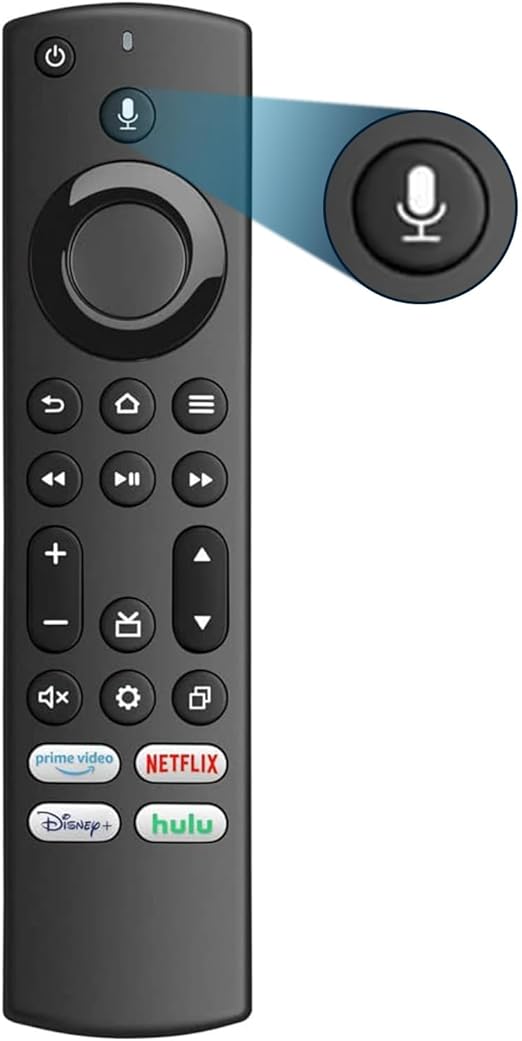 Replacement Voice Remote for Insignia/Toshiba/Pioneer/AMZ Smart TVs. Compatible with Insignia Smart TV/Toshiba Smart TV/Pioneer/AMZ Omni/AMZ 4-Series TV. 1-Year Warranty.