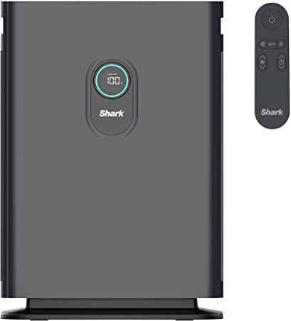 Shark HE401C 4-Fan Air Purifier with Anti-allergen HEPA filter, Captures 99.97% of dust, Dander, viruses, Smoke, Household Odors, Ultra Quiet, Black (Canadian Version)