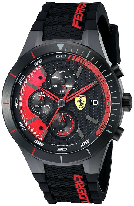 Ferrari Men's 0830260 REDREV EVO Analog Display Quartz Black Watch