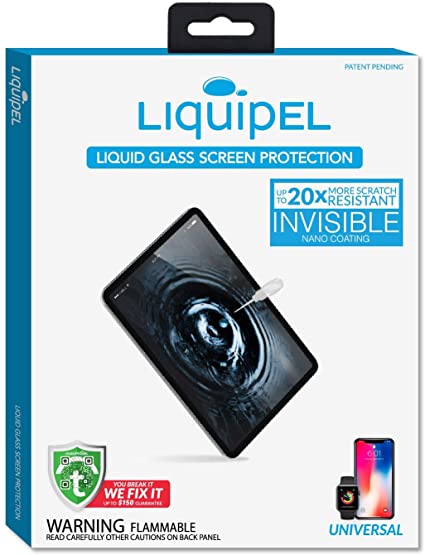 Liquipel Liquid Screen Protector for Tablets and Smartphones Liquid Glass 9H Hardness Universal with a “You Break It, We Fix It” $150 Protection Plan by Instaprotek