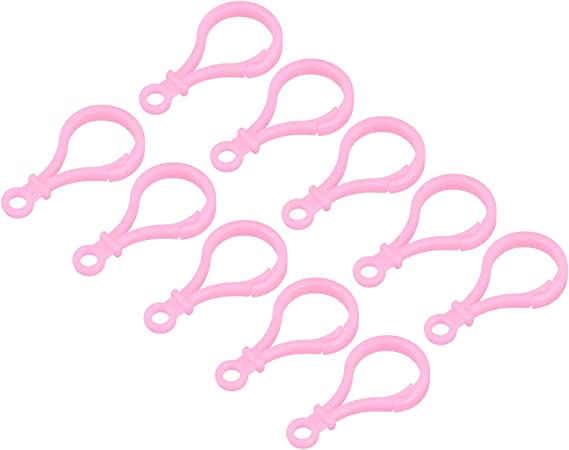 uxcell Plastic Lobster Clasps, 48mm Colorful Claw Snap Clip Hooks for Lanyard, Keychains, DIY Crafting, Pink, 24Pcs