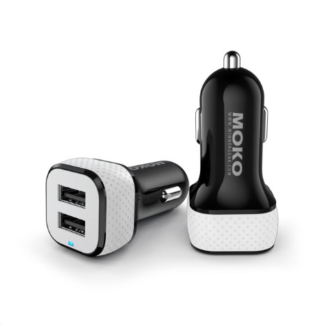 Mokos Genuine Smart IC Technology WinnerGear Universal Super Fast Car Charger 48A 24A 24A Certified MFi Dual USB Port Adapter Apple Android iPhone 6 Plus iPad Mini Air Galaxy S6 Edge Note LG G4