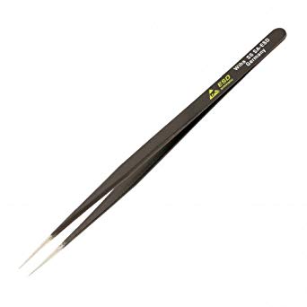 Wiha 44503 135mm Long Narrow Body Low Force Professional Quality ESD Tweezers