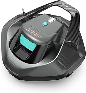 AIPER Seagull SE Cordless Robotic Pool Cleaner, Pool Vacuum with Dual-Drive Motors, Self-Parking Technology, Lightweight, Perfect for Above-Ground/In-Ground Flat Pools up to 40 Feet (Lasts 90 Mins)