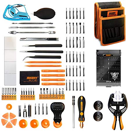 Jakemy Screwdriver Set, 99 in 1 Repair Tool kit, 50 Magnetic Precision Driver Bits, Pocket Tool Bag for iPhone 8/ Plus/PC/Macbook/Tablet