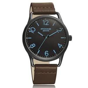 Sonata Poze Quartz Analog Black Dial PU Leather Strap Watch for Men-SP70014QL01W