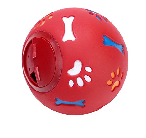 Dog Toys Balls, Interactive Food Dispensing Toy for Dogs ,Non-Toxic Soft Rubber Silicone by Bailey