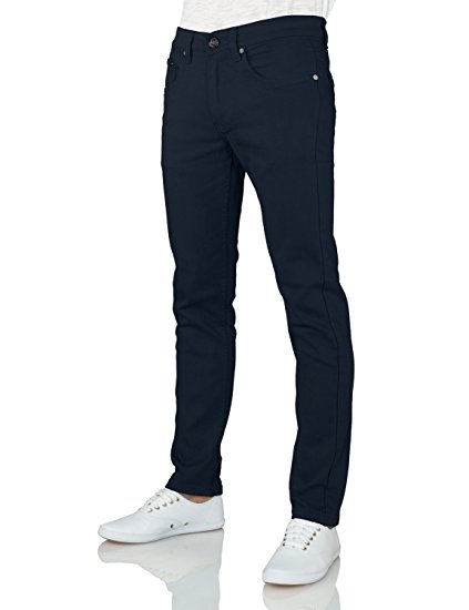 IDARBI Men's Skinny Cotton Twill Pants / Jeans (28 to 38 Waist / Various Color)