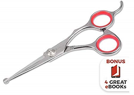 AEXYA – 5.5 inches Straight Pet Grooming Scissors with Rounded Tips - Stainless Steel Safety Grooming Tool for Dogs and Cats