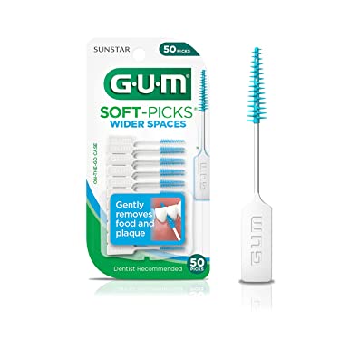 GUM Soft-Picks Wider Spaces Dental Picks, 50 Count (Pack of 6)