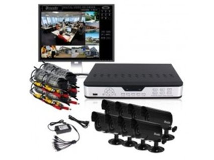 Zmodo PKD-DK0865-500GB H264 Internet and 3G Phone Accessible 8-Channel DVR with 8 Night Vision Cameras and 500 GB HD